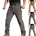 thumbnail image 1 of VKOYWKM Men's Tactical Pants Fleece Lined Cargo Pant Water Resistant Tactical Pant Ripstop Outdoor Work Hiking Pant with Pockets, 1 of 10