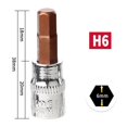 thumbnail image 4 of 3Pcs Hex Head Screwdriver Bit 1/4 Inch Drive Socket Hand Tools H3 H4 H5 H6 H7 H8, 4 of 9