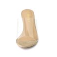 thumbnail image 2 of BLISSFUL STEP Sandales à Talons Aiguilles à Bride Transparente pour Femmes Beige 8, 2 of 7