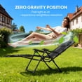 thumbnail image 4 of Outsunny Chaise Zéro Gravité, Chaise Longue Pliante Inclinable, Noir, 4 of 10