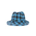 thumbnail image 1 of Chapeau Fedora Trilby à Carreaux - Turquoise, 1 of 2