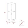 thumbnail image 3 of FM FURNITURE British 2-Door Modern Engineered Wood Single Pantry in White/Oak, 3 of 7