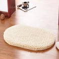 thumbnail image 4 of Maplenight Oval Bathroom Rugs Non Slip Washable 35x24in Soft Absorbent Bath Rugs Quick Dry Anti Mold Shower Rug for Bathroom Floor Tub and Shower Beige, 4 of 6