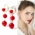 thumbnail image 2 of Hearth & Gear Crochet d'Oreille Pendentif Perle Rouge Tempérament Frais Tout Assorti Boucles d'Oreilles Perles Longues Boucles d'Oreilles pour Modifier la Forme du Visage Boucles d'Oreilles Pendantes Boucles d'Oreilles Fleur Boucles d'Oreilles Boucles d'Oreilles Cœur Scintillantes, 2 of 6