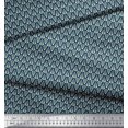 thumbnail image 2 of Soimoi Polyester Crepe Fabric Leaves Small Print Fabric by The Yard 42 Inch Wide, 2 of 3
