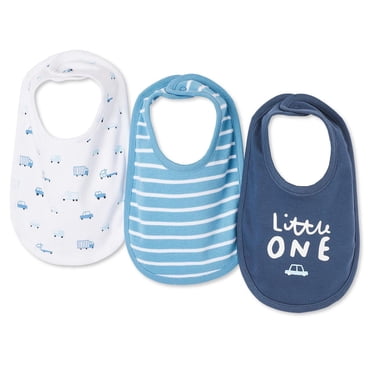 George Baby Boys' Layette 100% Cotton 3-Pack Bib