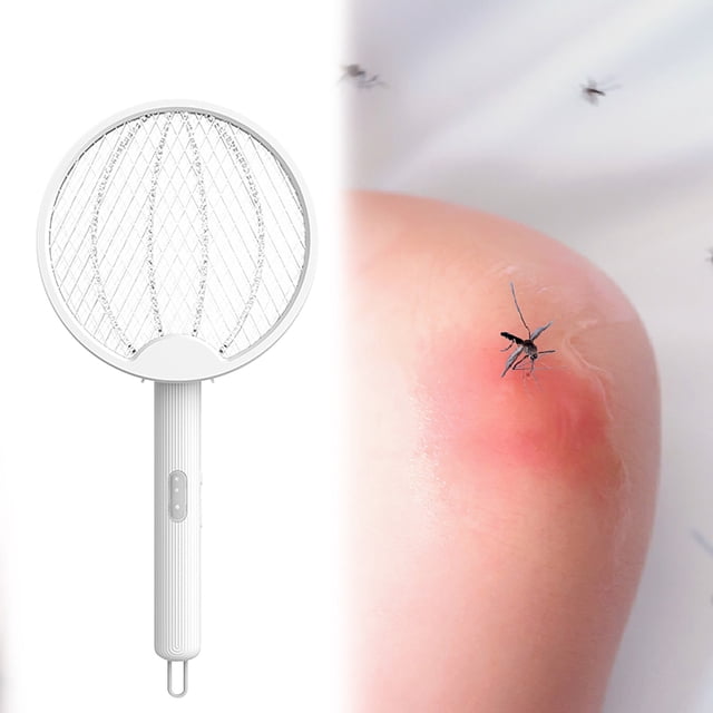 Innovative Four In One Foldable Electric Swatter Rechargeable Light Wave Trap And Extermination Lamp Household Wall Mounted Swatter
