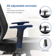 thumbnail image 4 of Ergonomic SkyMesh Office Chair in Black - High Mesh Back with Adjustable Armrests, Lumbar Support & Class 4 Piston - Ideal for Home Office & Gaming use, 4 of 11