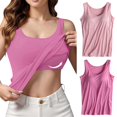 thumbnail image 2 of Camisole en Coton pour Femmes, Camisole Ajustable avec Soutien-Gorge Intégré, Tricot Extensible, 2 of 6