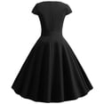 thumbnail image 4 of EGNMCR Robes d'Été Femmes Tendance 2024 Femmes Vintage Manches Courtes 50s Ménagère Décontractée Soirée Fête Bal Robe, 4 of 7