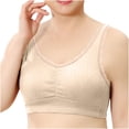 thumbnail image 2 of Qertyioot Women's Solid Color Comfortable Hollow Out Bra Underwear, 2 of 5