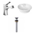 thumbnail image 1 of American Imaginations 19-in. W Above Counter White Bathroom Vessel Sink Set For 1 Hole Center Faucet AI-34338, 1 of 9