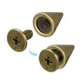 thumbnail image 4 of Unique Bargains 50 Sets Cone Spikes Studs 7x10mm Studs and Spike Screw Back Rivet Bronze Tone, 4 of 4