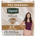 thumbnail image 1 of Depend Silhouette Adult Incontinence Underwear for Women, Maximum Absorbency, Small, Pink, 26 Count, 1 of 10