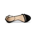 thumbnail image 4 of BLISSFUL STEP Women's Shoes Faux Suede Ankle Strap Kitten Heel Slide Straps Solid Sandals  Black 9, 4 of 8