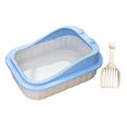 thumbnail image 4 of Esquirla Cat Litter Tray Cat Litter Container with High Side Open Top Pet Litter Tray Blue, 4 of 8