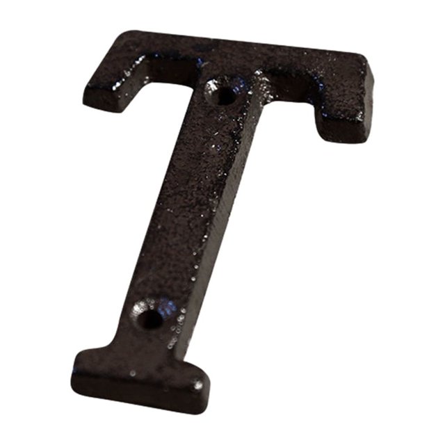 Maytalsory Metal House Number Plaque Durable And Rustproof Easy To Install Metal Letters House Numbers Iron Decoration Doorplate B17--T 1Set
