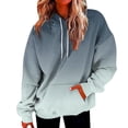 thumbnail image 1 of Timegard Sweatshirts for Women Plus Size Zipper Hoodies Pullover Gradient Color Fall Casual Loose Tops, 1 of 4