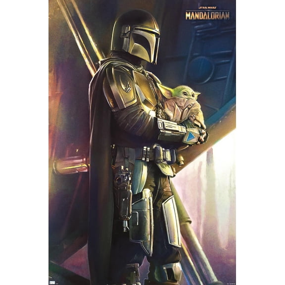 Star Wars: The Mandalorian - Held Wall Poster, 22.375" x 34" Framed