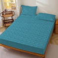 thumbnail image 4 of Quilted Fitted Sheet for Mattress Protection, Winter Warm & Breathable, Non-Slip Cotton-Like Polyester Cover, 90x200x30cm, 4 of 7