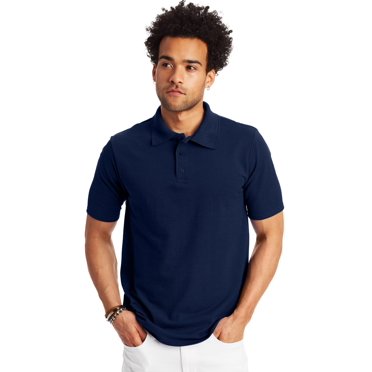 Hanes pour Hommes FreshIQ Polo Piqué X-Temp, S, Marine