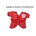 thumbnail image 2 of Doll Accessory Clothing: 17cm Doll Wearing A Unique Red Leather Jacket Design, 2 of 3
