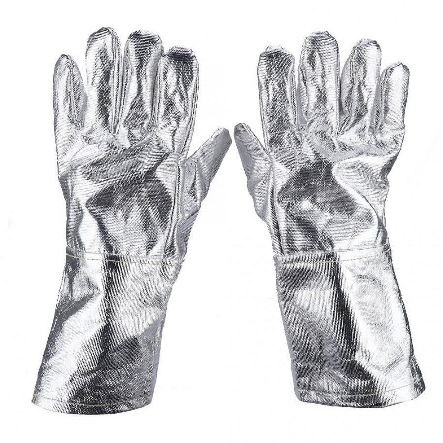 Work Gloves Safety Gloves Long Safety Work Heat Resistant Gloves Aluminized Fire Smelting Welding Glove Work Gloves ,Wide Use
