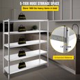 thumbnail image 3 of KFFKFF 5-Layer Adjustable Storage Rack, 60x18.5 Inch, Stainless Steel - Ideal for Kitchen, Office, and Garage - Each Layer Holds up to 330lb, 3 of 9