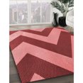 thumbnail image 3 of Ahgly Company Tapis Rectangulaire Lavable en Machine Rouge Transitionnel, 8 Pieds x 12 Pieds, 3 of 7