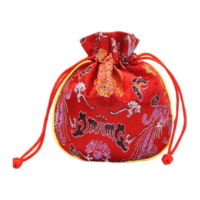 Baohd Jute Drawstring Hanging Bag Jewelry Packaging Bags Linen Gift Pouch Party Organizer Craft Necklace Bracelet Sundry Red