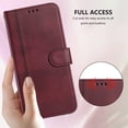 thumbnail image 4 of Wallet Phone Case for Google Pixel 8A 360° Protective Flip Cover with Card Slots Kickstand Red, 4 of 6