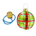 thumbnail image 2 of Boule Gonflable de Noël Décorations de Noël PVC Décoration Extérieure Noël Grille Rouge Verte, 2 of 9
