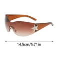 thumbnail image 2 of 2000S Wrap Around Fashion Rimless Sunglasses Frameless Shades For Outdoor Activities, 2 of 3