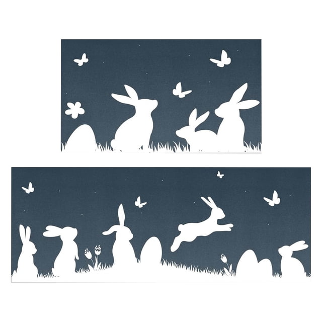 Product Category Carpet - Doormat Set for Front Door 2 Spring Flower Design Non- Home Mat Comfortable 16x43 inches