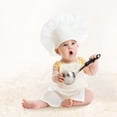 thumbnail image 3 of Ngheia Large White Chef Hat, Adorable Kids Costume Set 1 Piece Toddler Apron with Long Lasting Material Perfect for Cooking Classes and Creative Role Playing Fun, 1*Chef Skirt + 1*Chef Hat, 3 of 7