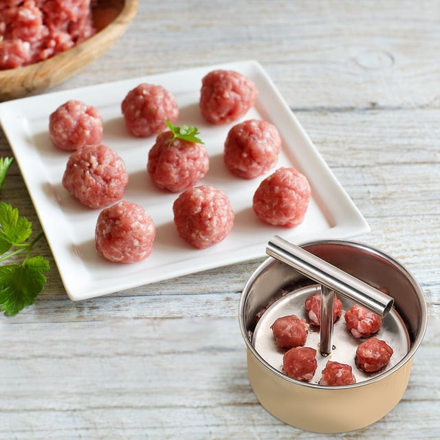 Food - Product Category Food 2 Product Title Stainless Steel Meatball Maker 6/12 Manual Meat Maker Machine Tool Kitchen Extruded Meatball Making Tool