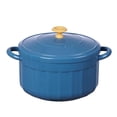 thumbnail image 2 of Oleegame Ensemble de Couverts en Acier Inoxydable 2 Pcs Bol de Conservation en Acier Inoxydable Couvercle à Double Isolation Casserole à Lunch Bleu, 2 of 3