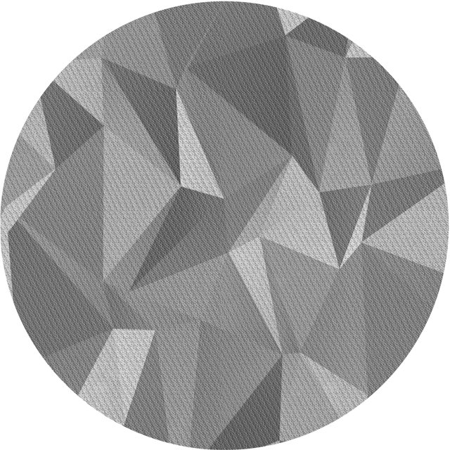 Ahgly Company Tapis d'Intérieur Ronds Transitionnels Gris Foncé Lavables à la Machine, 3 Pieds Rond