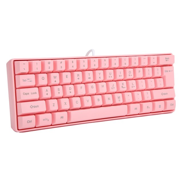 USB Keyboard, 61 Keys Cool RGB Lighting Backlight RGB Backlit Keyboard Mechanical USB For Laptop For Desktop