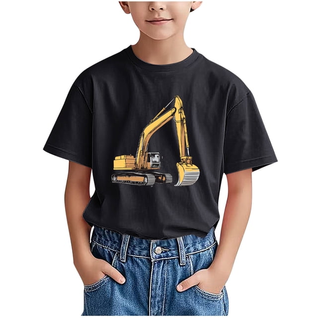 WRKEKC T-Shirts d'Été pour Garçons, T-Shirts Décontractés pour Garçons, T-Shirts Polyvalents Décontractés à Manches Courtes pour Enfants avec Motif Imprimé et Col Rond