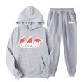 thumbnail image 1 of TIMIFIS Ensemble de Survêtement Gris pour Homme 2 Pcs à Capuche Athlétique Chandail Décontracté Course Jogging Ensemble de Sport SetsFall, 1 of 8