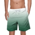 thumbnail image 1 of Plebaso Men's Gradient Color Shorts Casual Lightweight Beachwear Shorts Summer Classic Drawstring Shorts, 1 of 4