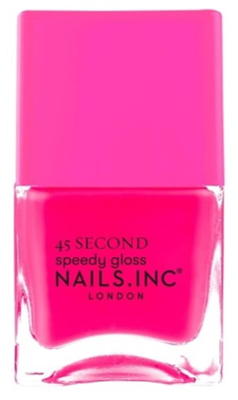 Nails.INC 45 Second Speedy Gloss Nail Polish, Blake, Neon Pink
