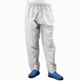thumbnail image 3 of Muslim Pants, Simple Style Elastic Band Loose-style Afghan Pants,  Office Temple School For Home White XXL, 3 of 8