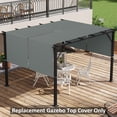 thumbnail image 2 of Outsunny 2 Pcs 16 x 4ft Pergola Shade, UV Protection Pergola Canopy, Dark Grey, 2 of 10