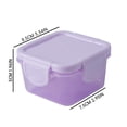 thumbnail image 3 of Oleegame 1PC Produce Storage Mini Plastic Food Storage Containers With Lids Small Airtight Containers Square School Lunch Containers For Children Leftover Food Containers Purple, 3 of 9