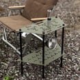 thumbnail image 4 of Table de Camping Portable Assemblable Table Multifonctionnelle Détachable Table en Alliage d'Aluminium pour Pique-Nique Barbecue Table Pliante, 4 of 6