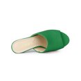 thumbnail image 4 of BLISSFUL STEP Sandales Mules à Talon Bloc à Enfiler pour Femmes Vert 5,5, 4 of 7