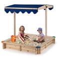 thumbnail image 1 of Costway Bac à Sable en Bois pour Enfants avec Auvent Réglable en Hauteur et Rotatif, Ensemble de Jeu Extérieur, 1 of 10