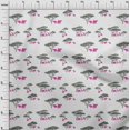 thumbnail image 3 of oneOone Silk Tabby Fabric Tree & Animals Ikat Print Fabric By The Yard 42 Inch Wide, 3 of 4